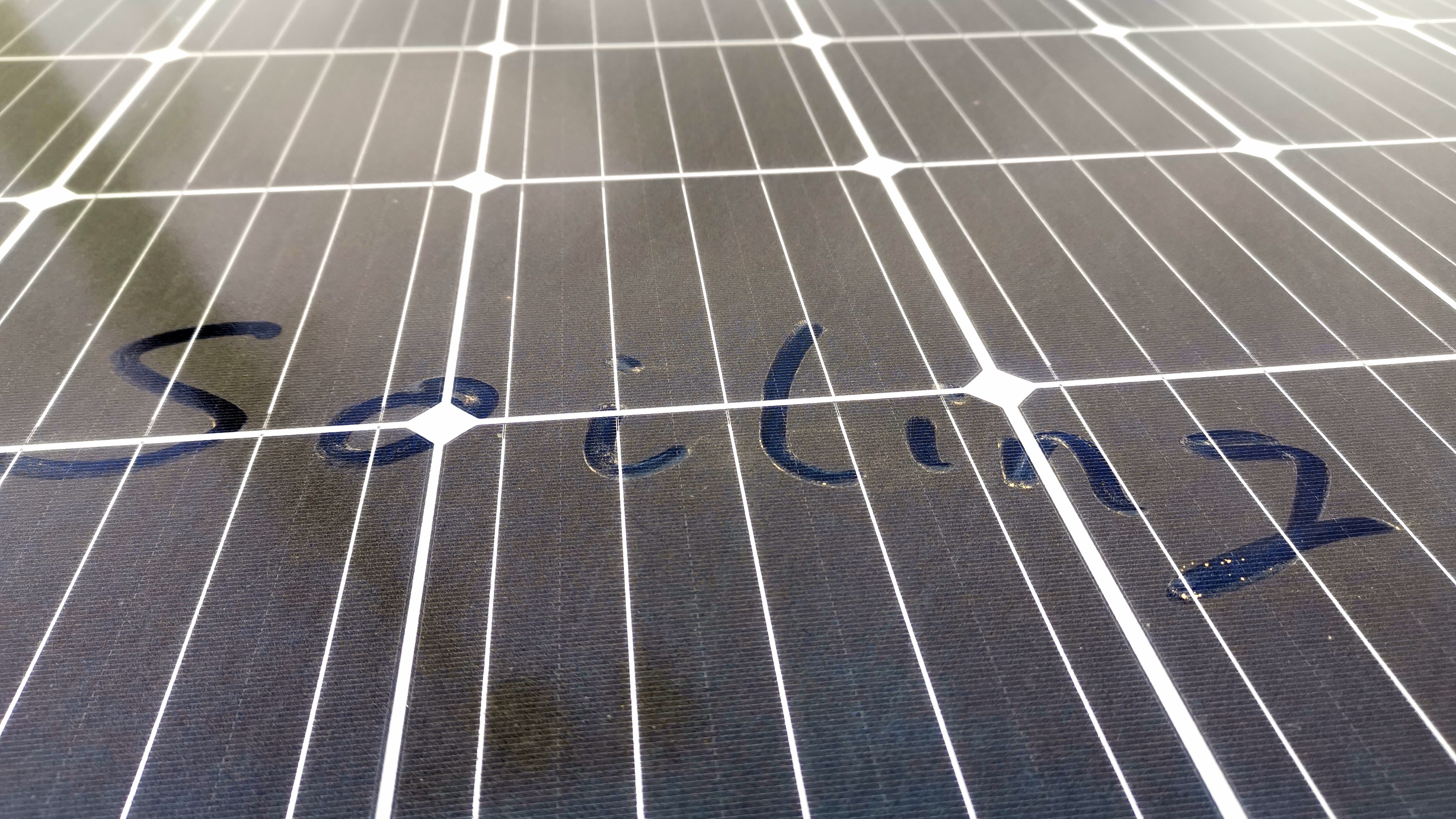 Staubbedecktes Solarmodul